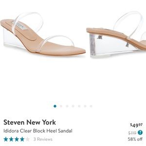 Steven New York Ididora clear block sandal